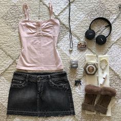 Outfit 2000, Pretty Fits, Girly Fits, Everyday Fits, Accessory Inspo, Grunge Goth, Swaggy Outfits