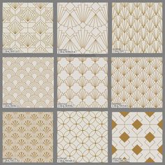 the different types of wallpapers in gold and white