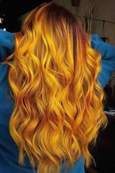 A mustard yellow hair color creates a beautiful symphony of warmth and vibrancy. Click the photo to see more yellow hair ideas. // Photo Credit: @mermeg.hair on Instagram Yellow Hair Ideas, Yellow Hair Color Ideas, Mustard Yellow Hair, Yellow Hair Dye, Sunkissed Hair Brunette, Natural Dark Hair, Yellow Hair Color, Fire Hair, Dramatic Hair