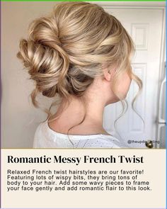 Elevate your style effortlessly with hair gathered in a top knot, braided crown, French twist, or chignon bun! Whether for casual outings or special occasions, these hairstyles can seriously level up your look. Embrace the latest hair trends for a modern, relaxed, yet classy vibe. ✨ Which one is your favorite? Share your thoughts below! #weddinghairstylist #weddinghair #weddinghairinspo #hairstyle Textured French Twist, Curly French Twist, Loose French Twist, Elegant Updos For Short Hair, Modern French Twist, Messy French Twist, French Knot Hairstyle, Modern French Twists, Messy French Twists