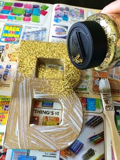 Brooke & Jane: Gold Glitter Paper Mache Letter Tutorial Letter Tutorial, 17. Geburtstag, Gold Glitter Paper, Paper Mache Letters, 50th Anniversary Party, Prince Baby Shower, Letter Decoration, Black Gold Jewelry, Diy Letters