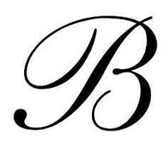 the letter b in black and white