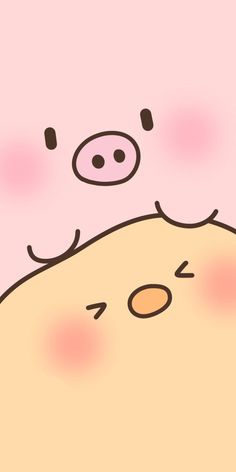 a cartoon pig sleeping on top of a pink hill with eyes closed and nose wide open