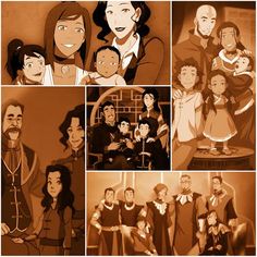 an image of people and their families in different poses, from the beginning to the end