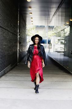 Black Doc Martens Outfit, Dress And Combat Boots, Doc Martens Outfits, Black Combat Boots, Red Dress Outfit, Calf Boots