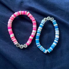 Clay Bead Youth Friendship Bracelets. Bff Beads Glow In The Dark. Smoke Free And Pet Free Home. Best Friends Clay Bracelets, Fake Nails For Kids, Bracelets Bff, Silver Baby Bracelet, Clay Bead Necklace, Heart Bangle Bracelet, Beaded Braclets, Preppy Bracelets, Cute Friendship Bracelets