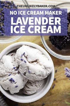 no ice cream maker lavender ice cream