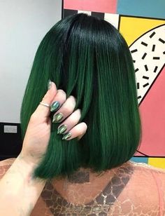 The appeal of green hair lies in its unique and creative expression, serving as a form of rebellion against societal norms while embracing individuality. It often represents an edgy, stylish choice influenced by ever-evolving fashion trends and pop culture. Hair Ombre, Winter Hair Color, Trendy Hair Color, Trendy Hair, Short Pixie Haircuts