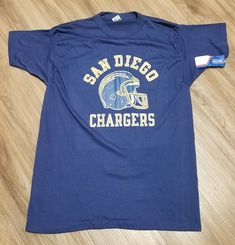 New with original tags 80s chargers tee. Tagged XL but fits a modern MEDIUM.  Measures 20x29.  No issues any questions please ask. Unique Sweatshirt, Stitch Shirt, Champion Shirt, Mens T Shirts, Mens Graphic Tee, Vintage Sweatshirt, Ontario