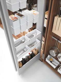 an open refrigerator with lots of food in it