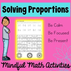 a pink poster with the words solve math activities