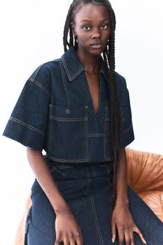 Rita Pullover Top | Deep Indigo | Tops | Shona Joy – Shona Joy International Indigo Top, Sage Dresses, Canvas Bag Design, Mode Kimono, Dress Sage, Sage Dress, Deep Indigo, Fashion Design Portfolio, Denim Wear