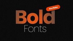 bold font with an orange and black background