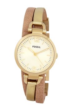 Fossil | Women's Georgia Leather Strap Watch | Nordstrom Rack Georgia Rose, Watch Women, Exclusive Jewelry