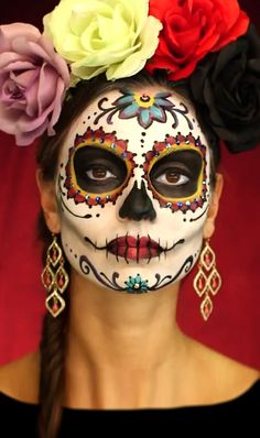 Day Of Dead Costume, Cool Halloween Makeup