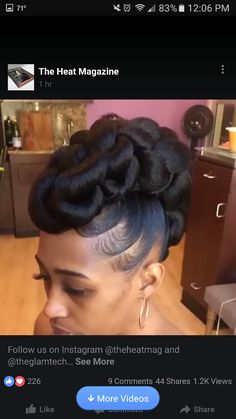 Black Women Updo Hairstyles, Bride Hairstyles Updo, Black Ponytail Hairstyles, African Hair Braiding Styles, Hair Techniques, Hair Twist Styles