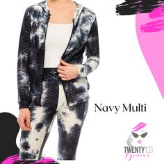 Modern Mommy Athleisure Set – Twenty103 Sunglass Suite Lifting Leggings, Jacket With Pockets, Tie Dye Print, Zip Up Hoodie