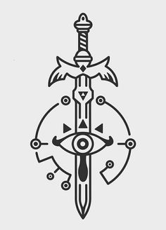 Sleeve Drawings Tattoo, Nerd Coloring Pages, Sheikah Eye Tattoo, Gaming Tattoo Designs, Mastersword Zelda Tattoo, Link Drawing Easy, Zelda Cricut, Zelda Line Art