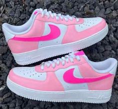 ad eBay - Nike Air Force 1 Custom White Shoes 'Princess Light Pink & Hot Pink' Sneakers - Buy Now, click the link (eBay) Hot Pink Air Force 1, Pink Nike Air Force 1 Synthetic, Pink Nike Air Force 1 Lace-up Synthetic, Pink Nike Air Force 1 With Synthetic Material, Pink Nike Air Force 1 With Round Toe, Cute Jordans For Women, Pink Nike Shoes Women, Custom White Shoes, Shoes Nike White