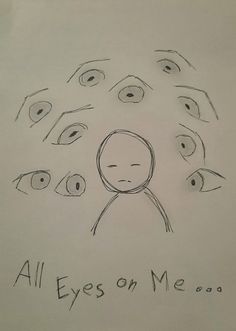 a drawing of an eyeball with the words all eyes on me