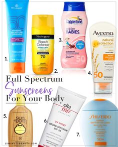 These sunscreens are perfect to use at the beach or pool, they provide full spectrum UV coverage for your skin with a high SPF.  They're better protection than a typical broad spectrum sunscreen! Yonka Skin Care, Skin Care Routine For Teens, Beauty Tips In Hindi, Antiaging Skincare, Summer Products, Products Review, Body Sunscreen, Beauty Tips For Skin