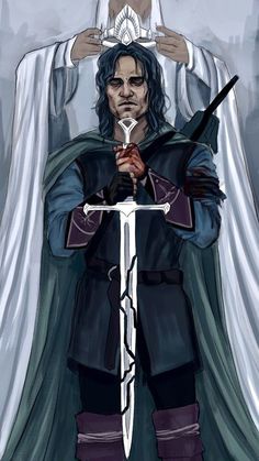 Lord Of The Rings Aragorn Art, Lotr Doodles, Aragorn Art, Aragorn Fanart, Lotr Two Towers, Lord Of The Rings Fanart, Lotr Poster, Lotr Fanart, Aragorn And Arwen