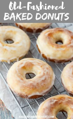 glazed donuts on a cooling rack ready to be eaten