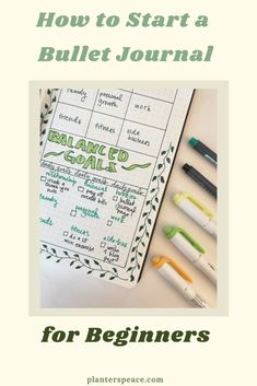 How to Start a Bullet Journal in 4 Simple Steps for Beginners - planterspeace Bullet Journal Essentials, Journal For Beginners, Bullet Journal For Beginners, Creating A Bullet Journal, Bullet Journal How To Start A, Bullet Journal Tracker, Work Friends, Writing Supplies, Yearly Planner