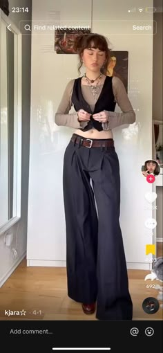 Feminine Button Down Outfit, Outfit Ideas For The Office, Aesthetic Outfits Skirt Black, La Hipster Outfits, Waist Corset Outfit Aesthetic, Fall Waistcoat Outfit, European Layered Fashion, Lunar Core Fashion, Fall Theater Outfits