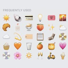 there are many different items that can be found in this icon set on the computer