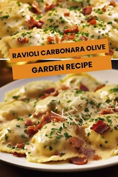 ravioli carbonara olive garden recipe with bacon and cheese