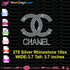 → HTV and Rhinestone Sizing Chart - best cutting files tutorials Rhinestones Designs, Bling Decor, Rhinestone Designs Templates, Rhinestone Crafts, Bling Design, Mini Logo, Chanel Inspired, Mini Logos, Chanel Mini