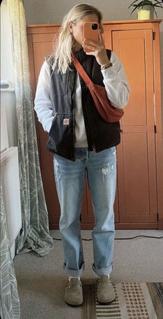 Carharrt Outfit, Carhartt Vest Outfit, Granola Outfits, Style Surf, Quoi Porter, Collar Vest, Wardrobe Tips, Outfits Chic, Nice Style