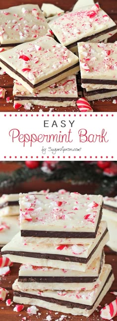 peppermint bark is an easy and delicious treat for valentine's day or any special occasion