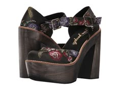 Wood Platform Heels, Mary Jane Wedges, Funky Shoes, Floral Shoes, Free People Shoes, Aesthetic Shoes, Swag Shoes, Platform Heel, Shoe Closet