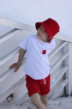 Baby Summer Hat, Linen Outfit