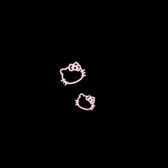 hello kitty wallpapers in the dark with two white cats on one side and an orange cat on the other