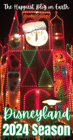 the disneyland christmas light display is decorated with lights and decorations