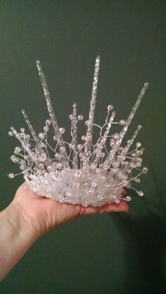 Ice Queen Crown Diy, Crystal Costume, Crown Diy, Mermaid Crown, Winter Fairy