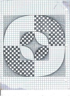 an image of some sort of art that is made out of graph paper