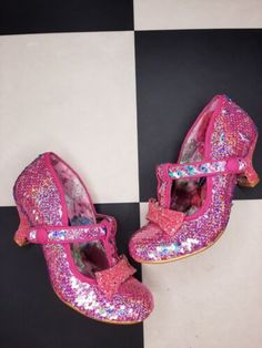 Bubblegum Goth, Eccentric Shoes, Sequin Cushion, Sequin Shoes, Lazy River, Irregular Choice, Pink Heels, Pink Sequin, Buy Now Pay Later