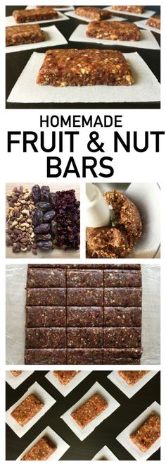 homemade fruit and nut bars with text overlay