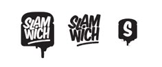 some type of ice cream sticker with the words sam wich and s on it