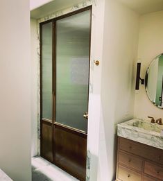 the bathroom is clean and ready to be used as a bathtub or shower stall