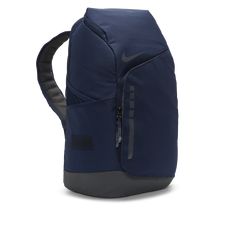 a blue backpack with the word nike on it