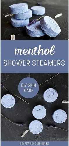 Explore the invigorating Menthol Shower Steamers Recipe in our Herbalism Recipes & DIY Skin Care. These shower steamers, made with menthol crystals and eucalyptus essential oil, provide a rejuvenating aromatherapy experience. They're an excellent choice for anyone interested in creating homemade bath products that help alleviate sinus congestion. Find more DIY skin care ideas and herbalism-inspired recipes at simplybeyondherbs.com. #DailyHealthyLivingTips Shower Steamers Recipe, Steamers Recipe, Menthol Shower Steamers, Herbalism Recipes, Shower Bomb, Shower Fizzies, Homemade Bath