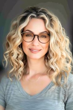 31 Chic Curly Hairstyles For Women Over 50 For A Style Refresh - The Hairstyle Edit Naturally Curly Lob Haircut, Curly Hair 40 Year Old, Curly Hairstyles Thick Hair, Curly Hairstyles For Women In 40s, Naturally Curly Bob Haircut, Curly Hairstyles With Glasses, Beachy Curly Hair, Long Curly Bob Hairstyles, Curly Long Bob Hairstyles