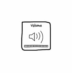 a hand drawn icon of a volume button