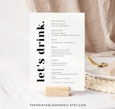 there is a menu on the table with goldware