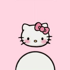 the hello kitty wallpaper is pink and white